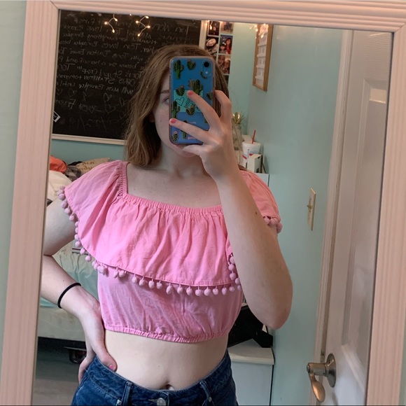 Forever21 Crop Top Pink - Picture 1 of 4